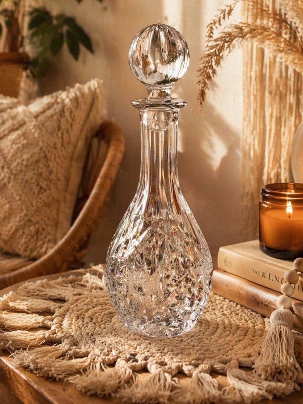 Crystal Decanter Home Bar Decor